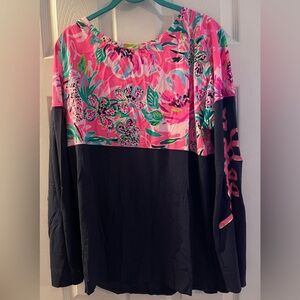 Lilly Pulitzer Pink Floral Long Sleeve Tee